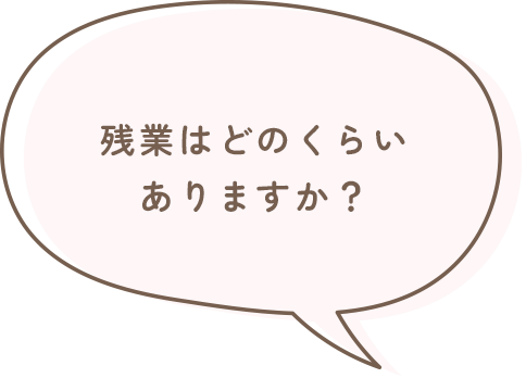 残業はどのくらいありますか?
